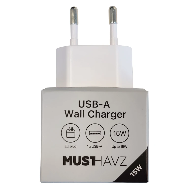 MUSTHAVZ MTG Telefoonoplader USB-A 15W Wit - 1 stuk