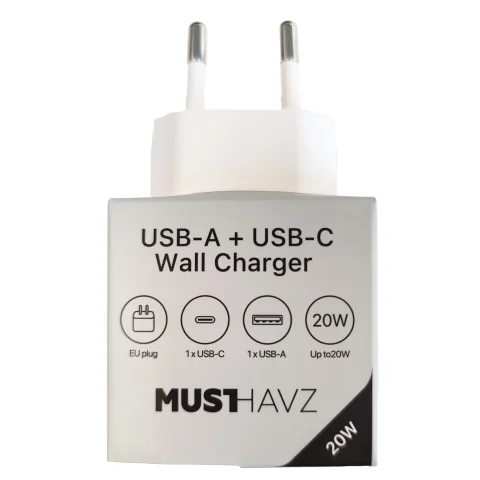 MTG thuisl.USB-A+USB-C 20W wit