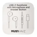 MUSTHAVZ Oortelefoon Wit USB-C 1 stuk