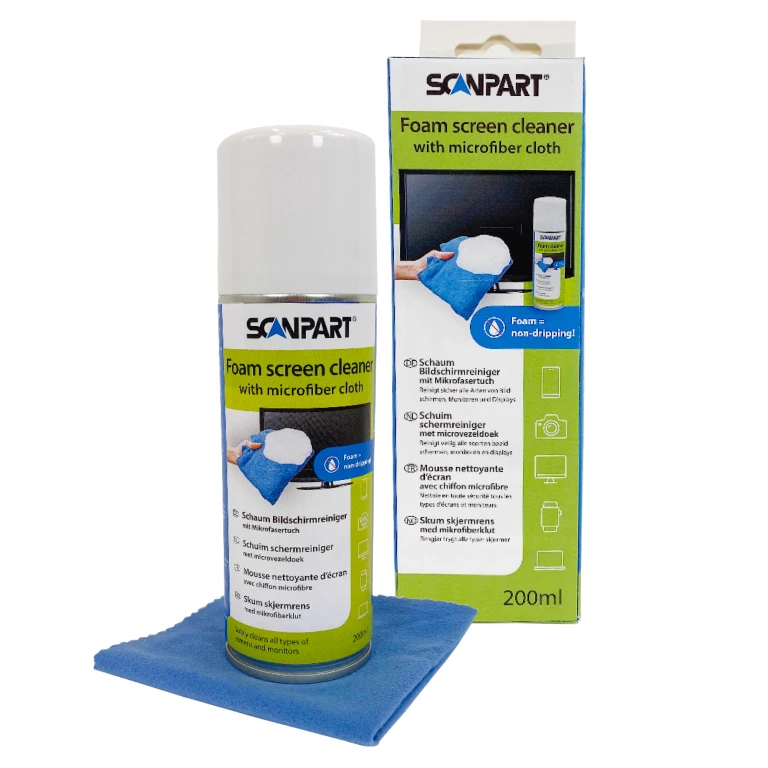 Beeldscherm reinigingsset 200 ml met microvezeldoek - 1 stuk