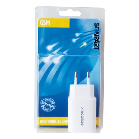 Scanpart USB-A+C snellader 25W wit