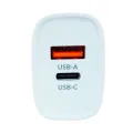 Scanpart USB-A+C snellader 25W wit