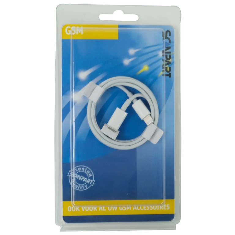 SCANPART USB-C naar Lightning kabel 1,0m wit