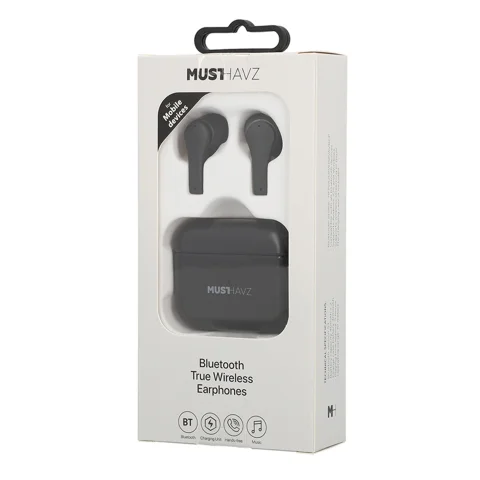 draadloze hoofdtelefoon inner-ear zwart + mic