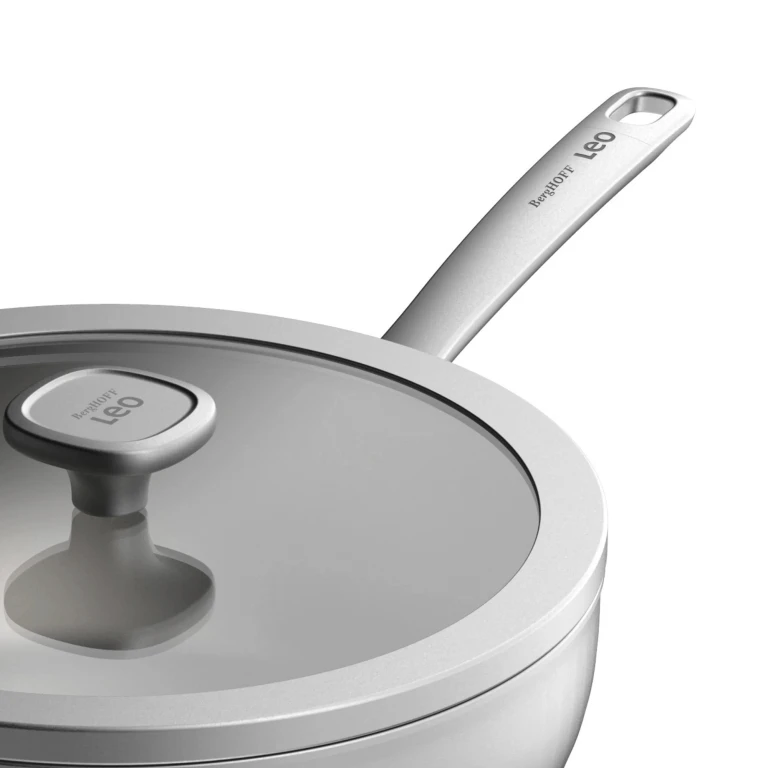 BERGHOFF Wokpan met deksel RVS 28cm - Zilver - 1 stuk