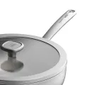wokpan met deksel RVS 28cm