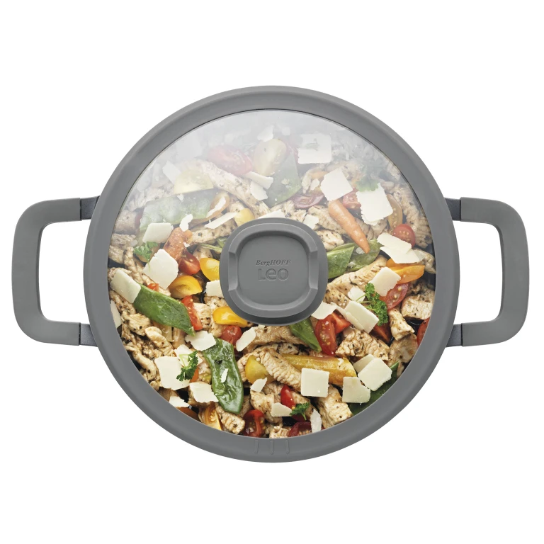BERGHOFF Stone+ Kookpan met Deksel 24 cm - Zwart