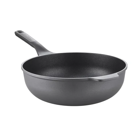 wok 30cm met lang steel