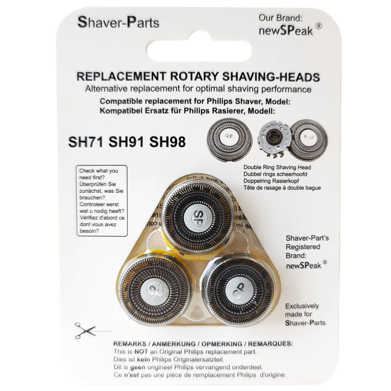 SHAVER-PARTS Scheerhoofden Scanpart voor Philips 5000, 7000 en 9000 set van 3