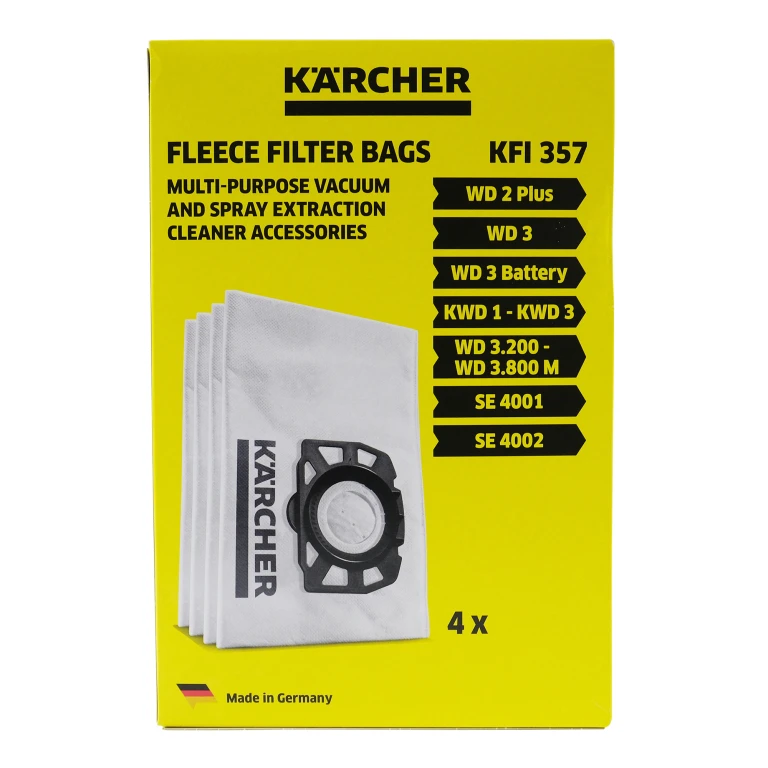 Karcher Stofzuigerzakken Fleece set van 4 stuks