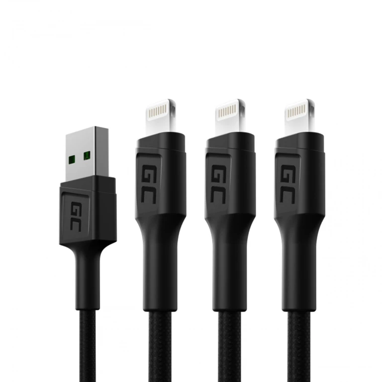 Green Cell USB-kabels USB-A naar USB-C set van 3 stuks (30, 120, 200 cm)