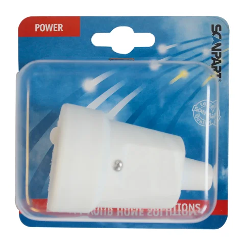 Scanpart contrasteker met randaarde 10/16A PVC wit - 2480500018