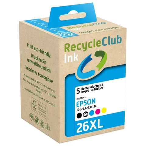 inkt cartridge Epson T2621 T2631-4 26XL (5 stuks)