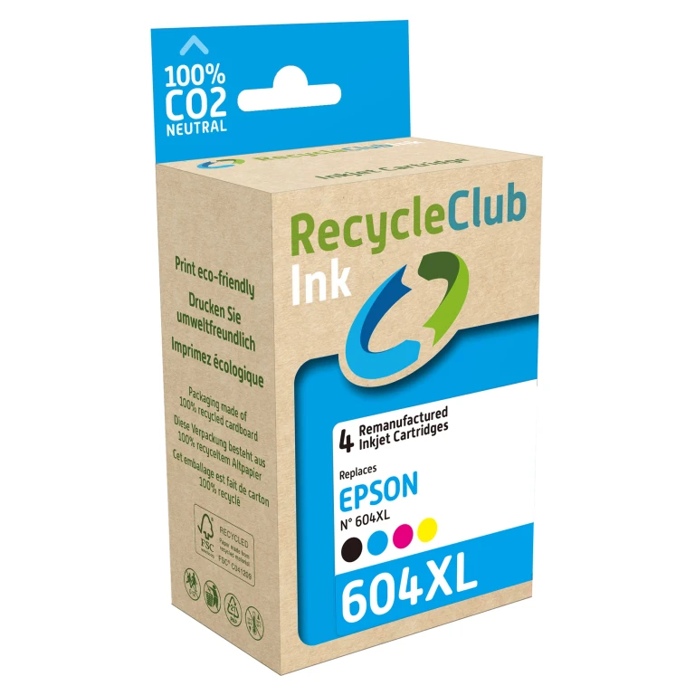 RECYCLECLUB Inktcartridges Multi 604XL set van 4