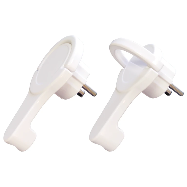 Scanpart Stekker Wit Plat Haaks Randaarde 1 stuk