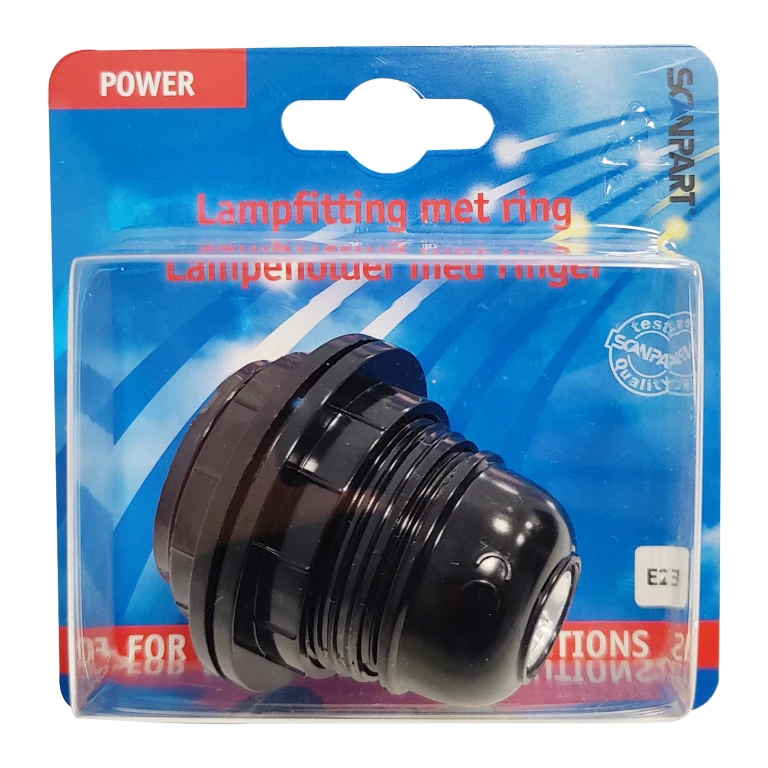 Scanpart Fitting E27 Zwart - 1 stuk
