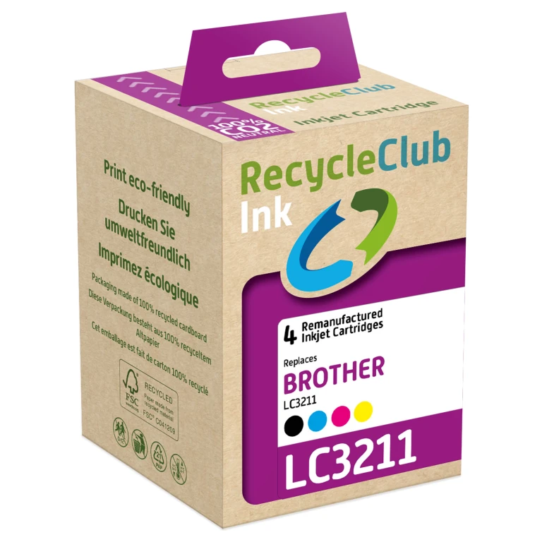 RecycleClub Inktcartridges Multi 4 stuks