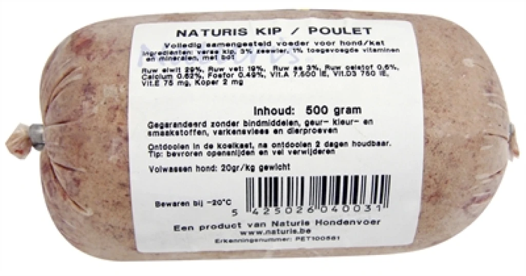 Hond Natvoer Kip 500 gr