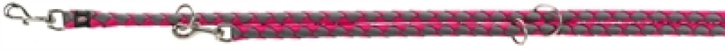 TRIXIE Cavo Verstelbare Hondenriem Fuchsia/Grijs - 200 x 1,8 cm - 1 stuk