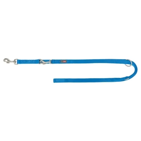 TRIXIE HONDENRIEM PREMIUM DUBBELGESTIKT VERSTELBAAR ROYAL BLAUW