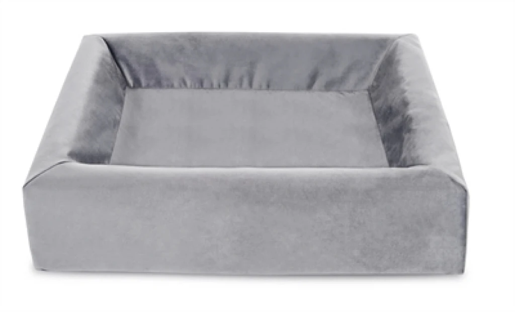 BIA Royal Fluweel Hoes voor Hondenmand - Grijs - 60x50 cm - 1 stuk
