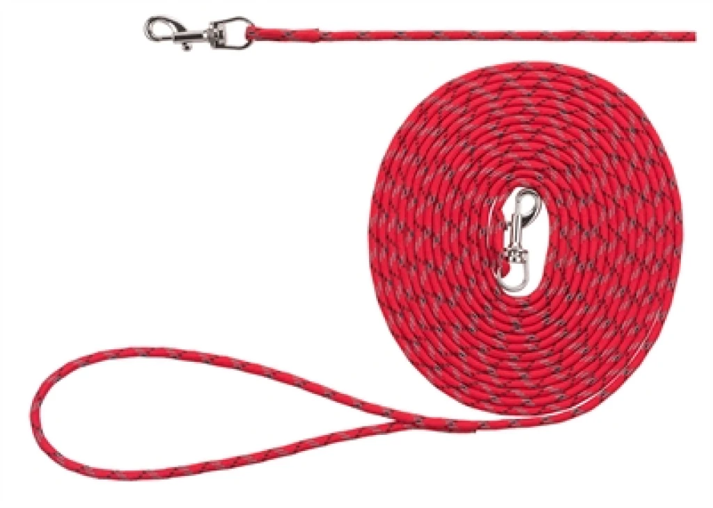 TRIXIE Junior hondenriem sleeplijn lang rood - 4 meter - 1 stuk