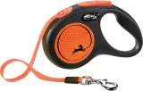 Flexi New Classic Neon Tape Honden Rollijn - Zwart/Oranje - 5m