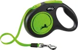 Flexi New Classic Neon Tape Hondenrollijn Zwart/Groen - 5m - 1 stuk
