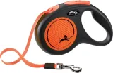 Flexi New Classic Neon Tape Rollijn Zwart/Oranje - 5 meter - 1 stuk