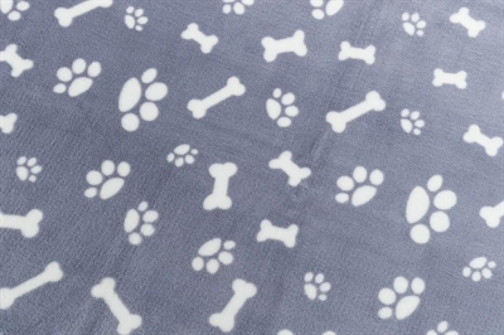 Trixie Hondendeken Kenny Fleece Blauw met Pootjes - 100x75 cm - 1 stuk
