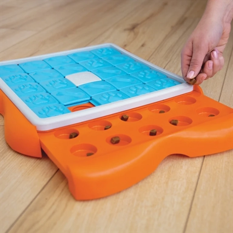 Nina Ottosson Challenge Slider Intelligentiespel voor Hond - Oranje/Blauw - 1 stuk
