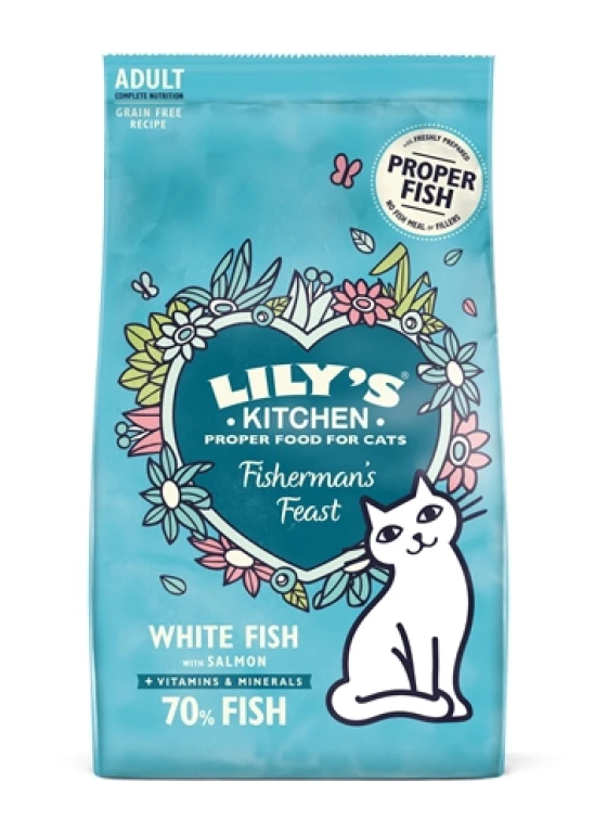 Lily's Kitchen Kat Droogvoer Witvis & Zalm - 1 stuk (2 kg)