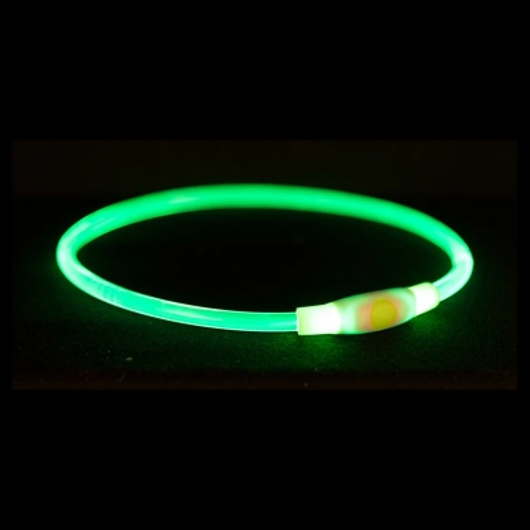 TRIXIE Lichtgevende Hondenhalsband USB Oplaadbaar - TPU Groen - L-XL