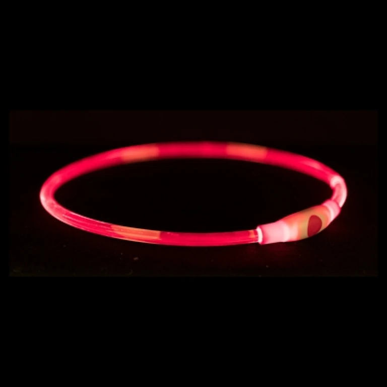 Trixie Lichtgevende Hondenhalsband USB Oplaadbaar TPU Rood S-M