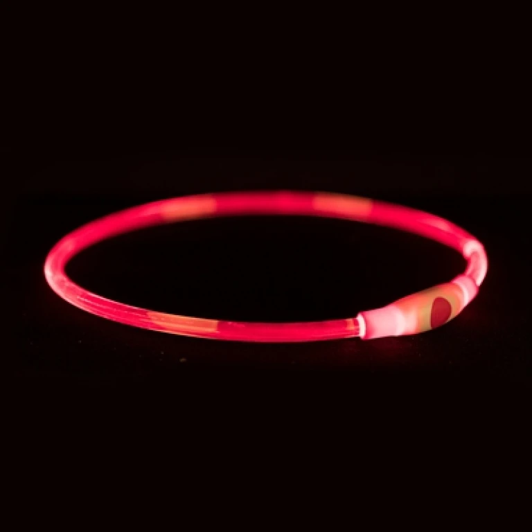 Trixie Lichtgevende Hondenhalsband USB Oplaadbaar TPU Rood L-XL