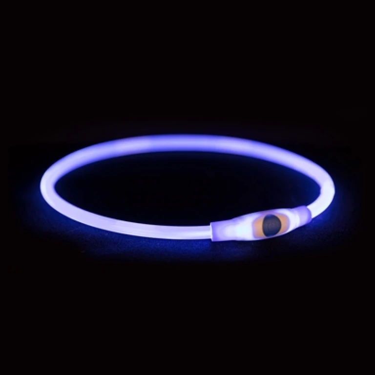 TRIXIE Lichtgevende Hondenhalsband USB Oplaadbaar TPU - Blauw - S-M