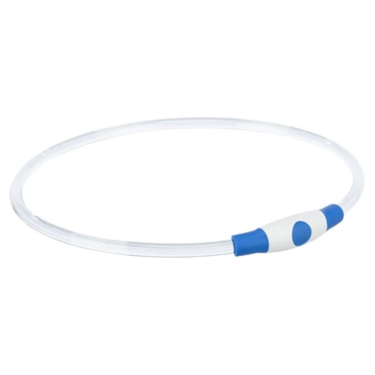 TRIXIE lichtgevende hondenhalsband USB oplaadbaar TPU blauw L-XL