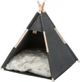 TRIXIE Kattenmand Tipi van Vilt - Antraciet - 1 stuk