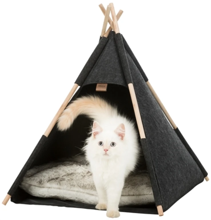 TRIXIE Kattenmand Tipi van Vilt - Antraciet - 1 stuk