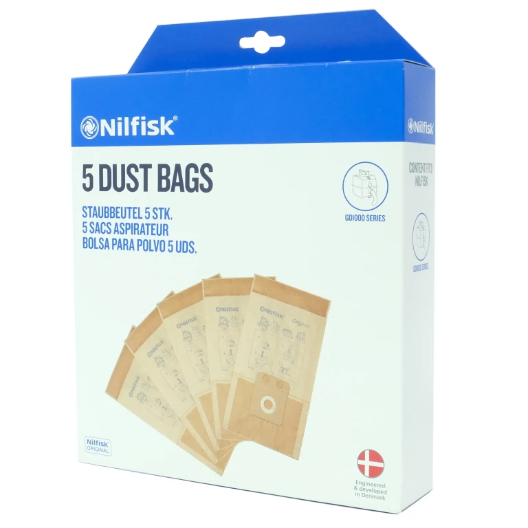 Nilfisk stofzuigerzakken papier voor Family Business 10l - set van 5