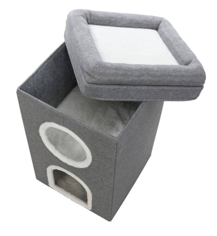 Trixie Kat Krabpaal Cat Tower Saul Grijs - 1 stuk