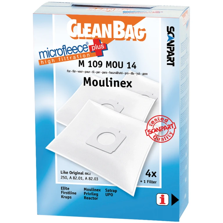 Cleanbag Microfleece+ stofzuigerzakken voor Compact A26B01 - set van 4