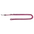 TRIXIE HONDENRIEM CAVO VERSTELBAAR FUCHSIA / GRIJS