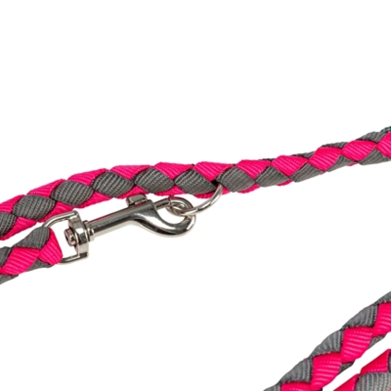 TRIXIE Hondenriem Cavo Verstelbaar Fuchsia/Grijs - 1 stuk