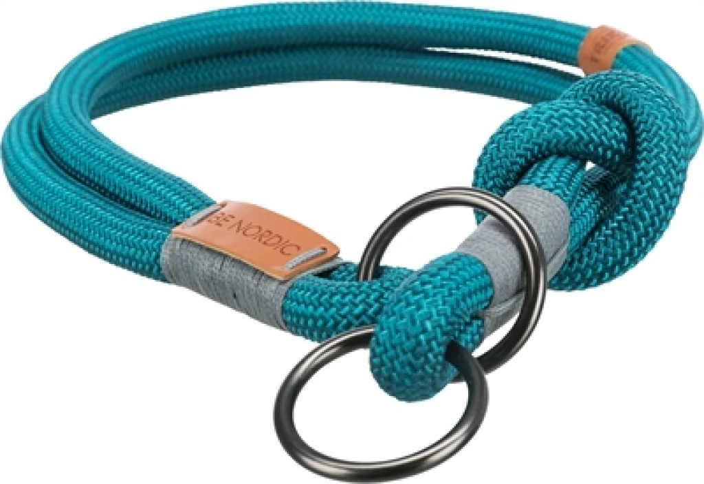 Trixie Be Nordic Halfslip Hondenhalsband Petrol/Lichtgrijs - L-XL