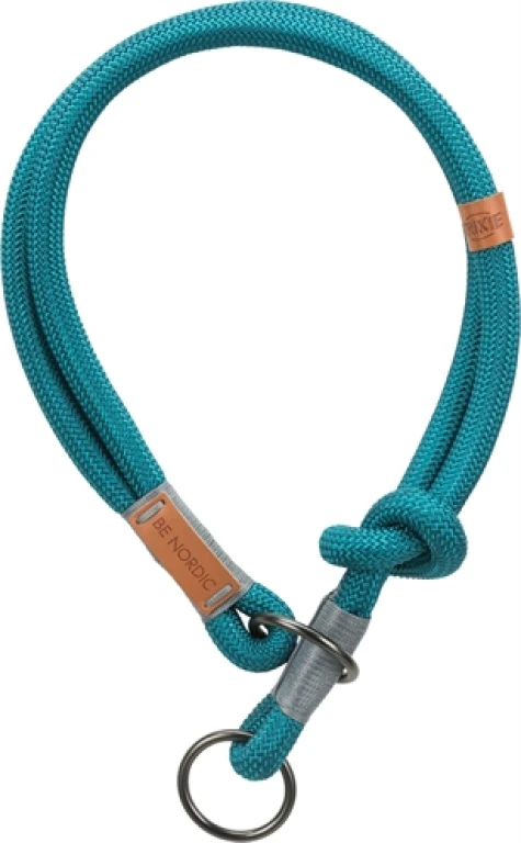 Trixie Be Nordic Halfslip Hondenhalsband Petrol/Lichtgrijs - L-XL