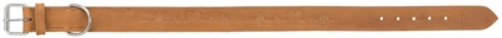 TRIXIE Hondenhalsband Rustic Vetleer Heartbeat Bruin - 38-47 x 4 cm
