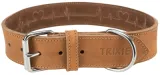 TRIXIE Hondenhalsband Rustic Vetleer Heartbeat Bruin L-XL (1 stuk)