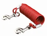 TRIXIE Aanleglijn met Spiraalkabel Rood - 5 meter - 1 stuk