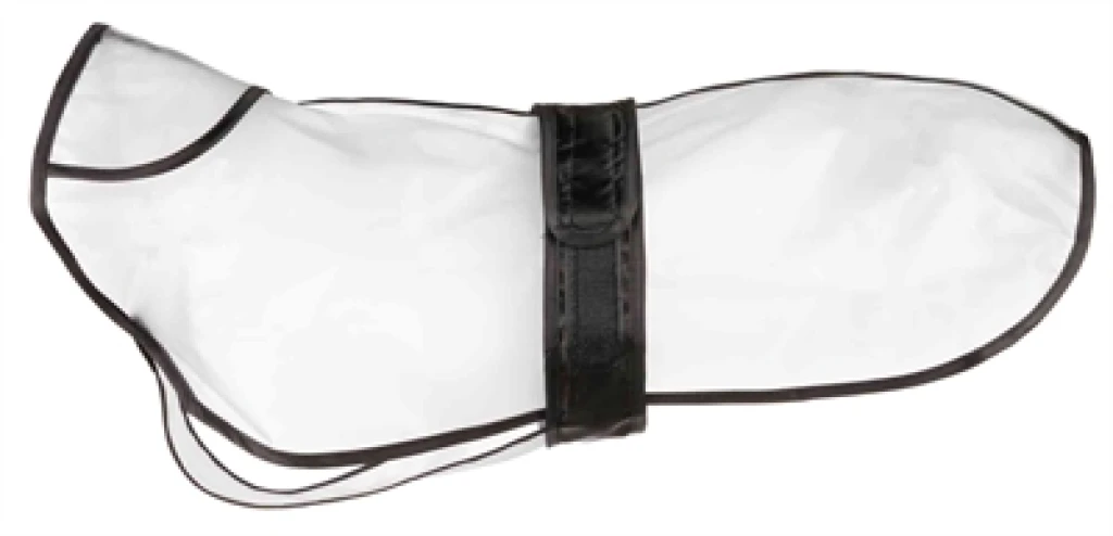 Trixie Regenjas Tarbes Transparant met Zwarte Stroken - 55 cm - 1 stuk